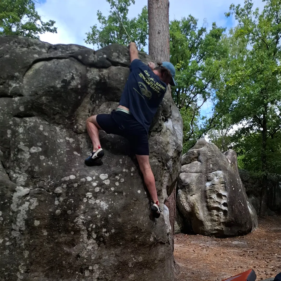 Climbing at Fontainebleau